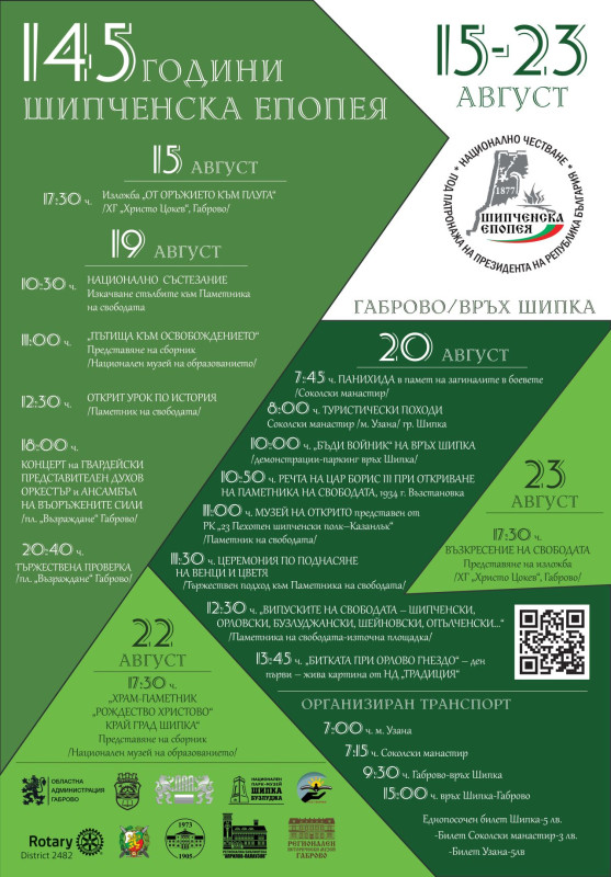 Снимка за 145 години Шипченска епопея