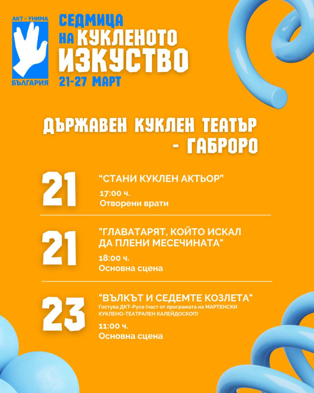 Снимка за Кукленият театър се включва в „Седмица на кукле...