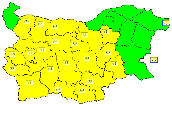 Снимка за Жълт код за сняг в двадесет области е обявен за...